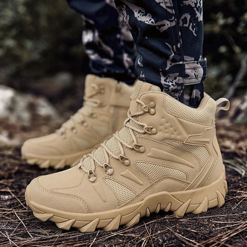 High Boots Hiking Casual Sneaker Male Sneakers Sports and Leisure Outdoor Shoes for Men Wear-resistant Non-Slip Shoes Fabric himalipasal