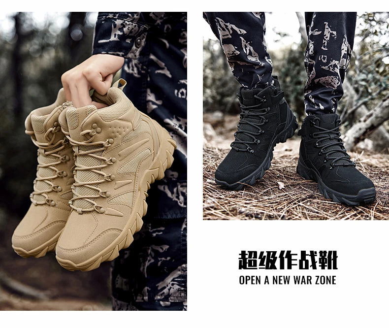 High Boots Hiking Casual Sneaker Male Sneakers Sports and Leisure Outdoor Shoes for Men Wear-resistant Non-Slip Shoes Fabric himalipasal