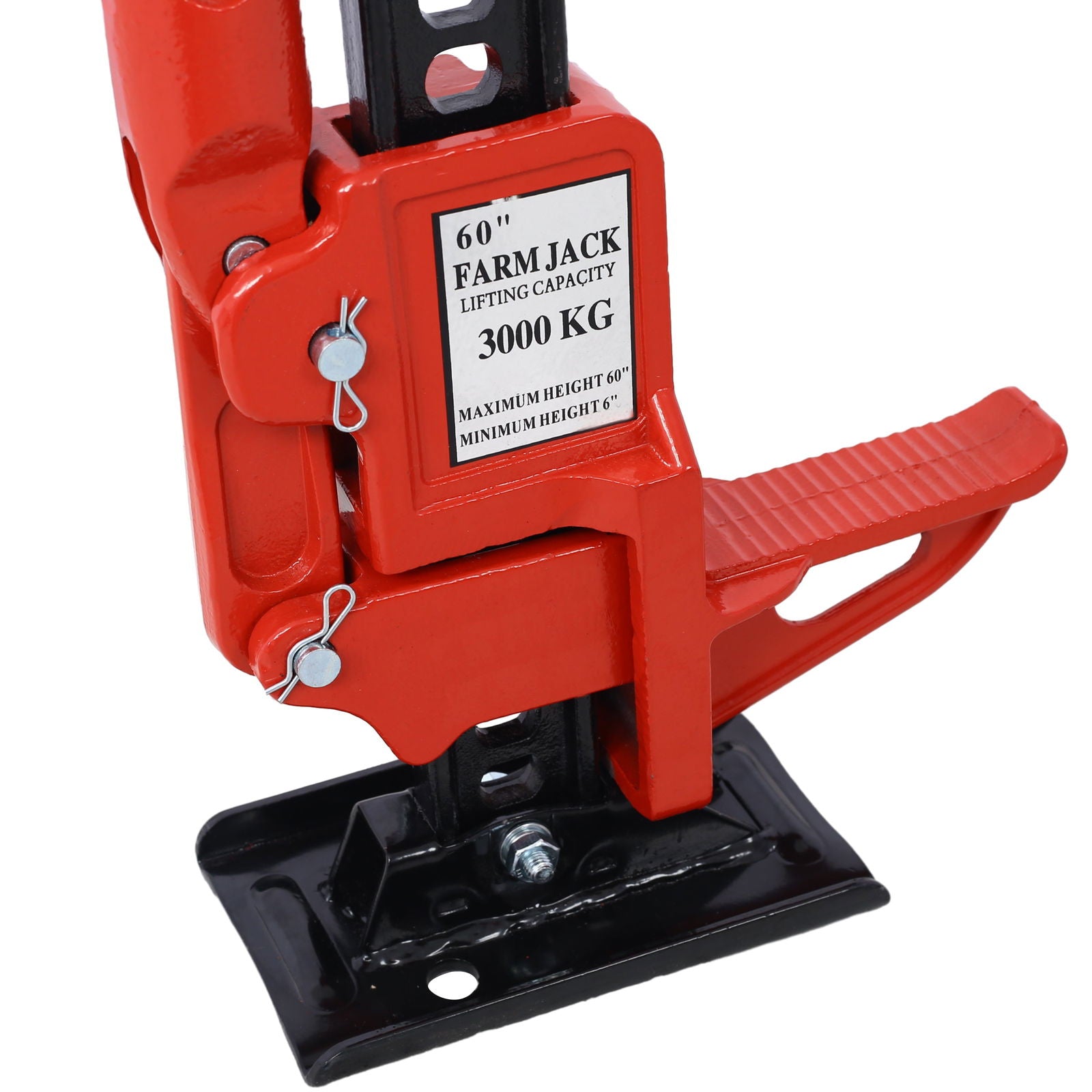 High Lift Farm Jack,60" Utility Farm Jack, 7000 lbs Capacity Ratcheting Off Road Utility Jack, Heavy-Duty Farm Jack for Tractor, Truck, SUV, Bumper Lift, RED himalipasal