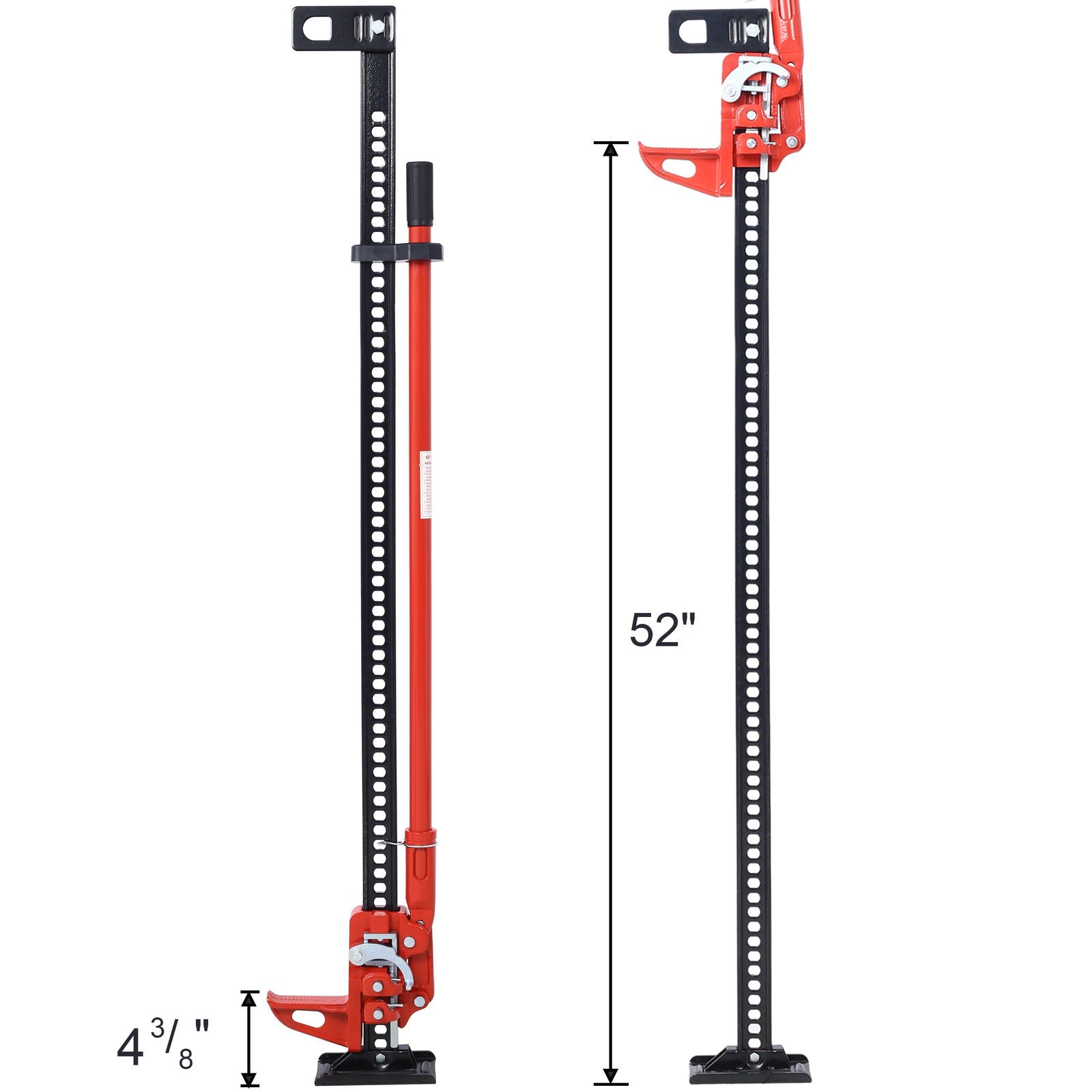 High Lift Farm Jack,60" Utility Farm Jack, 7000 lbs Capacity Ratcheting Off Road Utility Jack, Heavy-Duty Farm Jack for Tractor, Truck, SUV, Bumper Lift, RED himalipasal