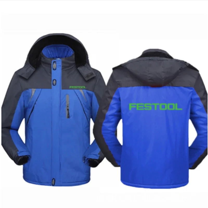 High Quality New Winter Festool Tools Logo Jackets Men Clothing Warm Coat Windproof Thicken Hooded Outwear Casual Overcoat himalipasal