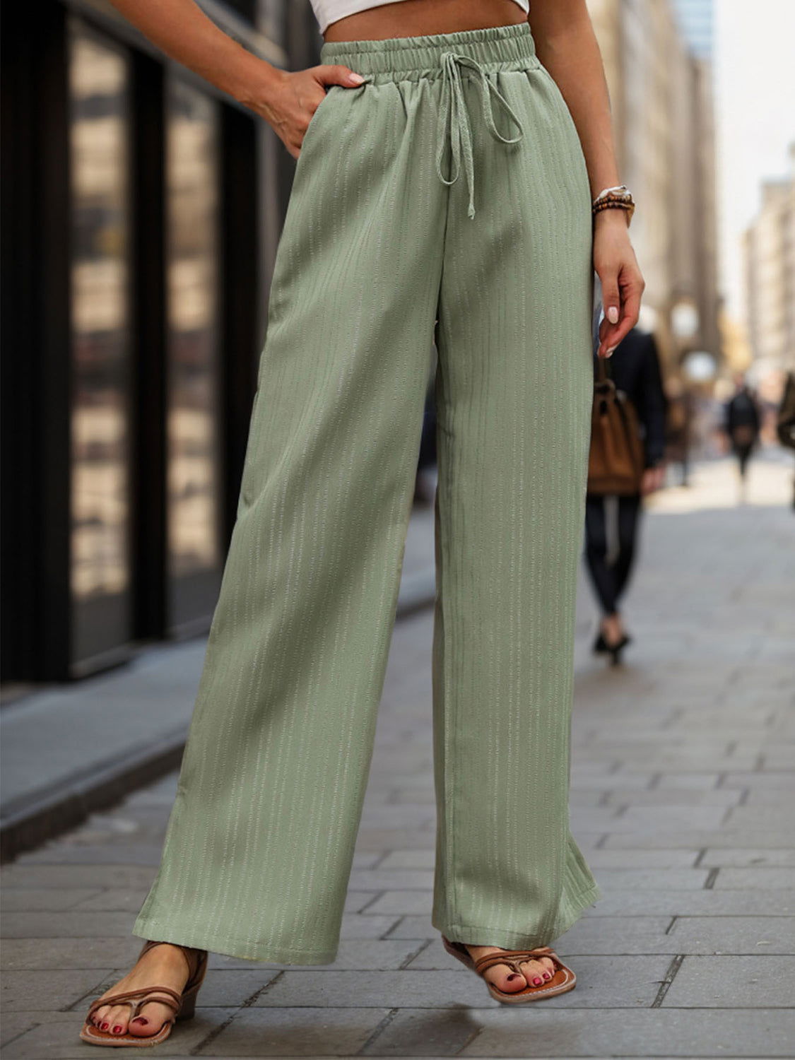 High Waist Wide Leg Pants himalipasal