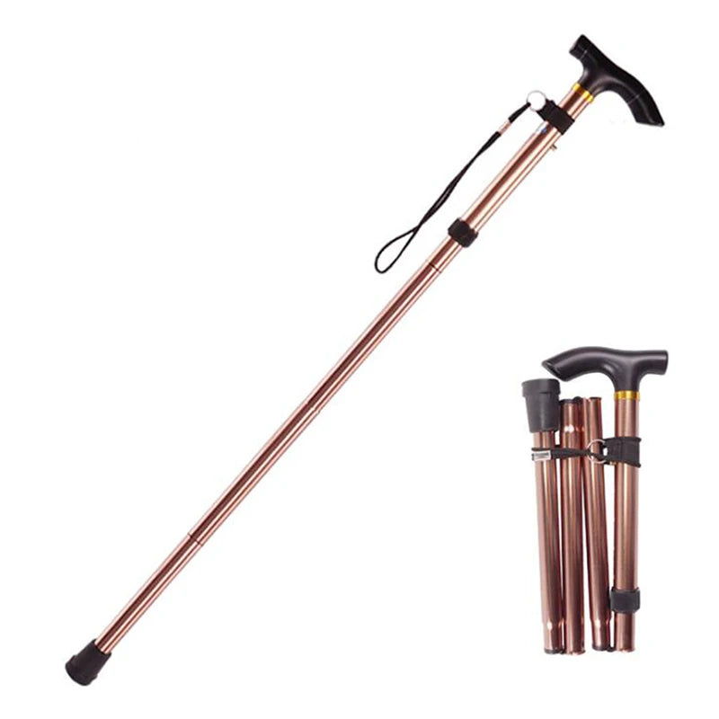 Hiking Camping Mountaineering Poles Walking Stick Telescopic Baton Trekking Poles Folding Cane Crutches Pole Unisex 1Pc himalipasal