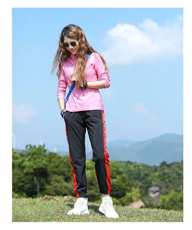 Hiking T-shirt Fashion Elastic Quick-drying Women Long-sleeved T-shirt Moisture Wicking Breathable Slim Mountaineering Clothes himalipasal