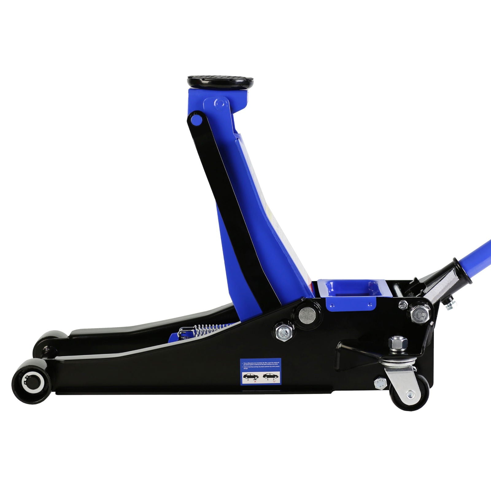 Hydraulic Low Profile and Steel Racing Floor Jack 3 Ton (6600 lb) Capacity, with Dual Piston Quick Lift Pump, Blue Lifting range 3.3"-18.5" himalipasal