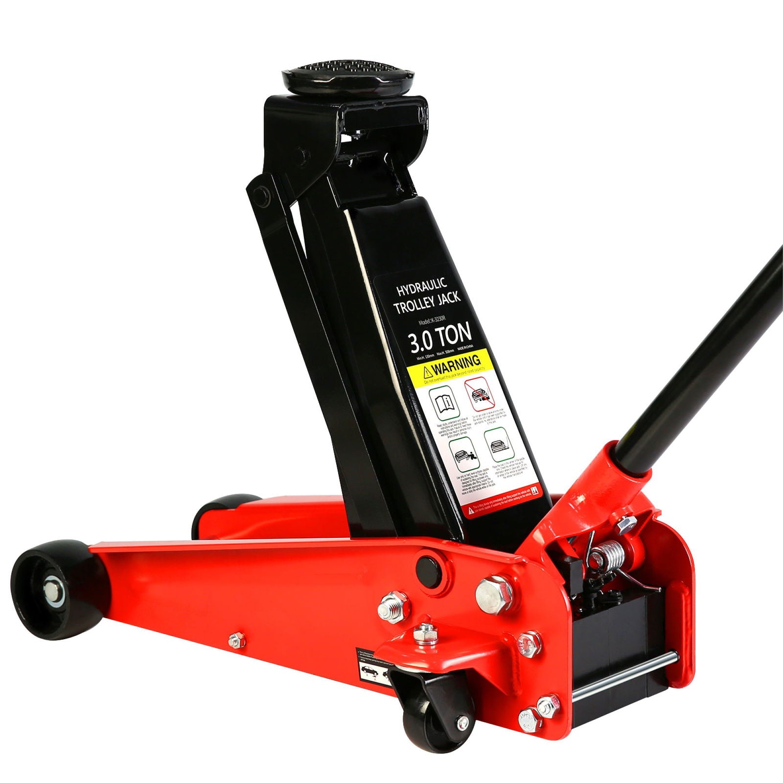 Hydraulic trolley Low Profile and Steel Racing Floor Jack with Piston Quick Lift Pump,3Ton (6,000 lb) Capacity, Lifting range 5.1"-20" himalipasal