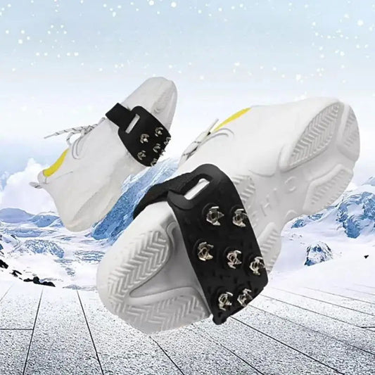 Ice Cleats Traction Crampons Overshoe Ice Snow Anti Slip Spikes Grips Ice Grippers for Adult Hiking Mountaineering Boots Winter himalipasal