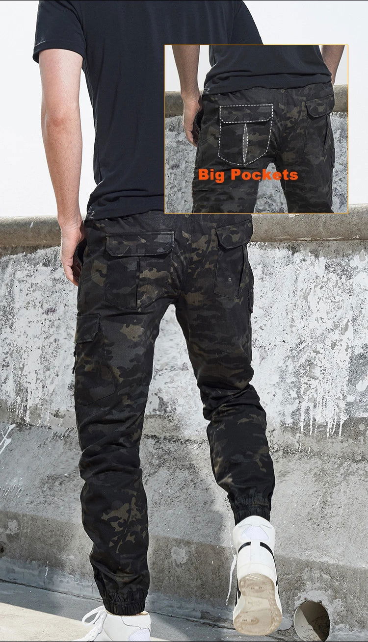 Jogger Sports Pants for Men Pro Camouflage Tactical Pants Rip-Stop Cargo Trousers Outdoor Mountaineering Sweatpants himalipasal