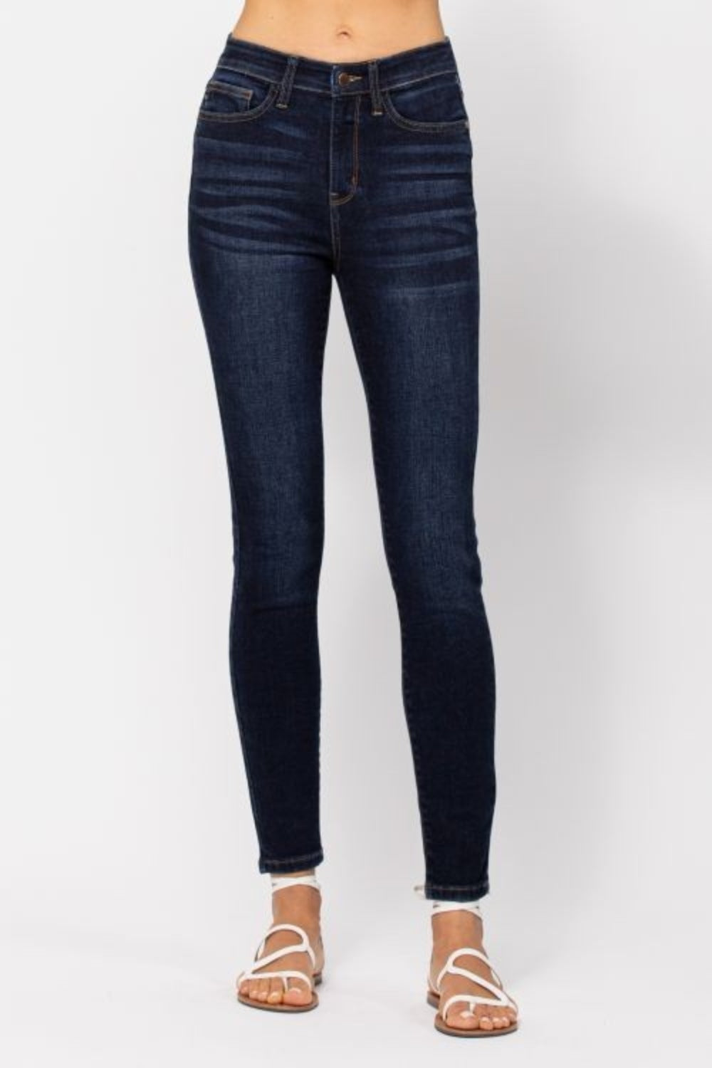 Judy Blue Full Size High Waist Handsand Skinny Jeans himalipasal