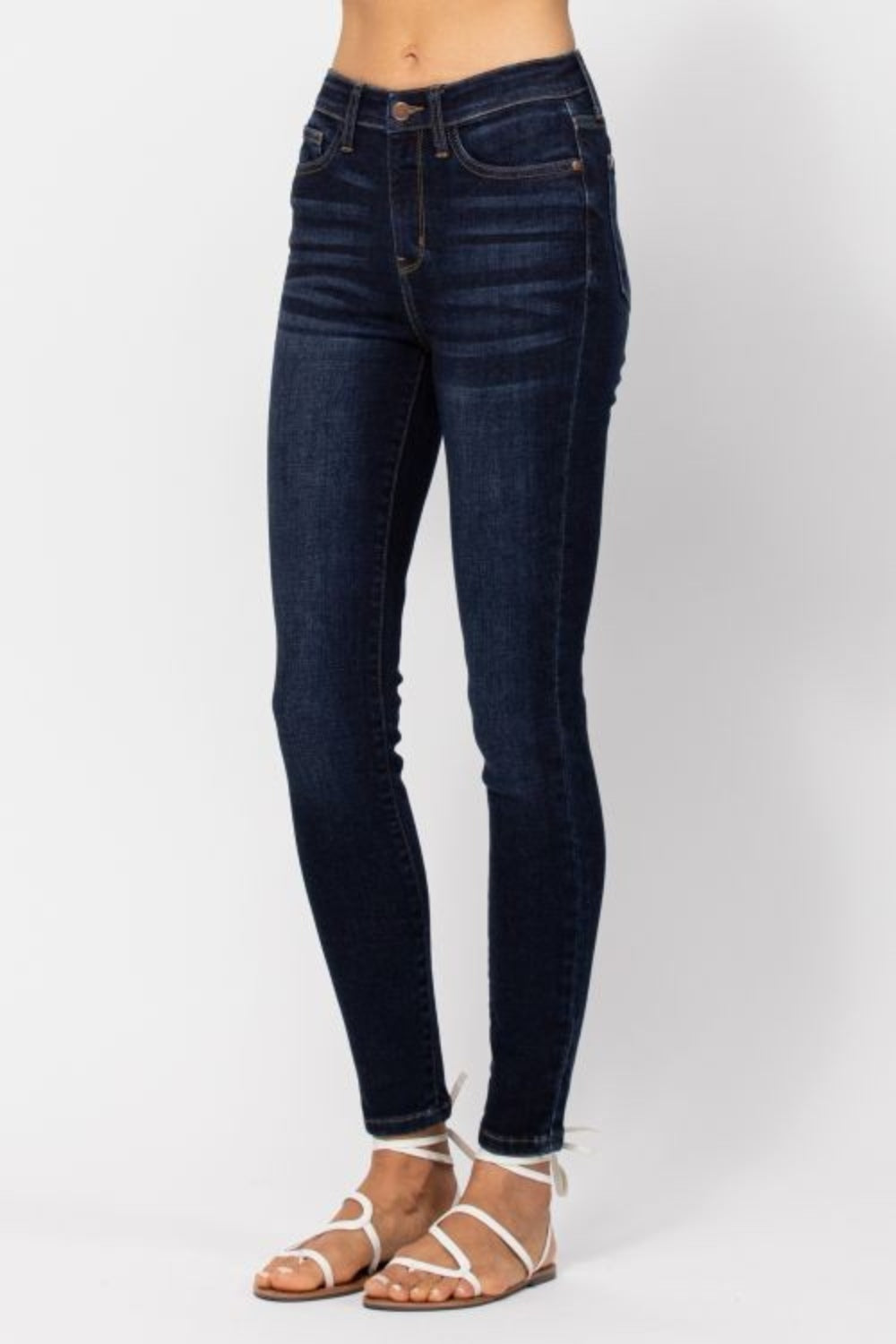 Judy Blue Full Size High Waist Handsand Skinny Jeans himalipasal