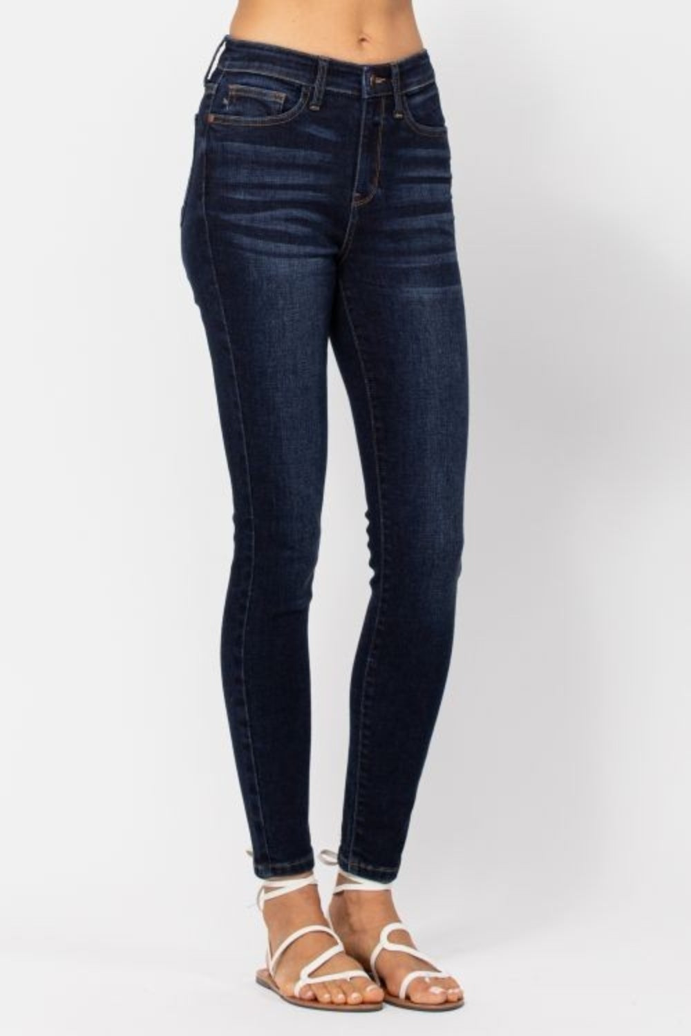 Judy Blue Full Size High Waist Handsand Skinny Jeans himalipasal