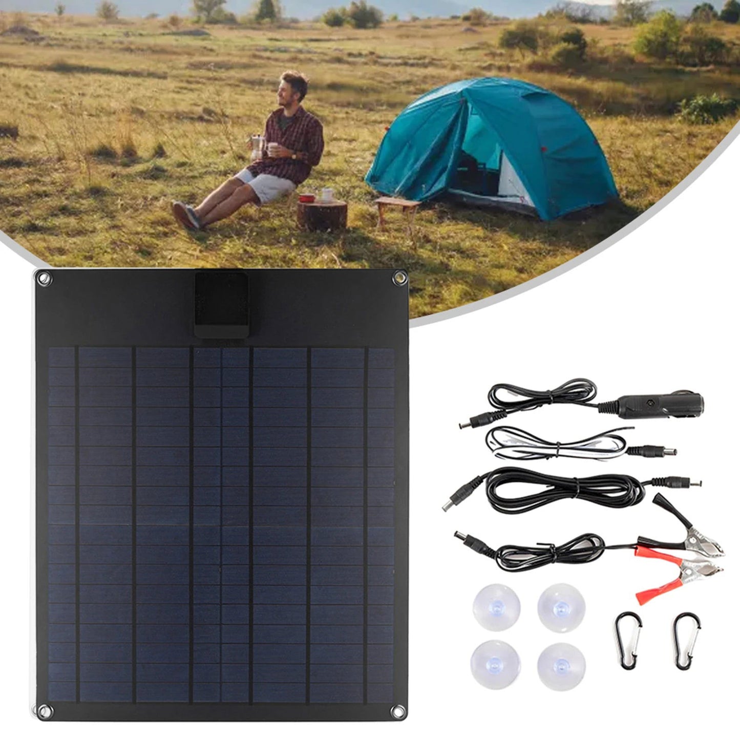 Kit 20W Solar Panel 5V 2A USB Accessories Fast Charging Flexible For RV Camping Mountaineering Higher Efficiency himalipasal