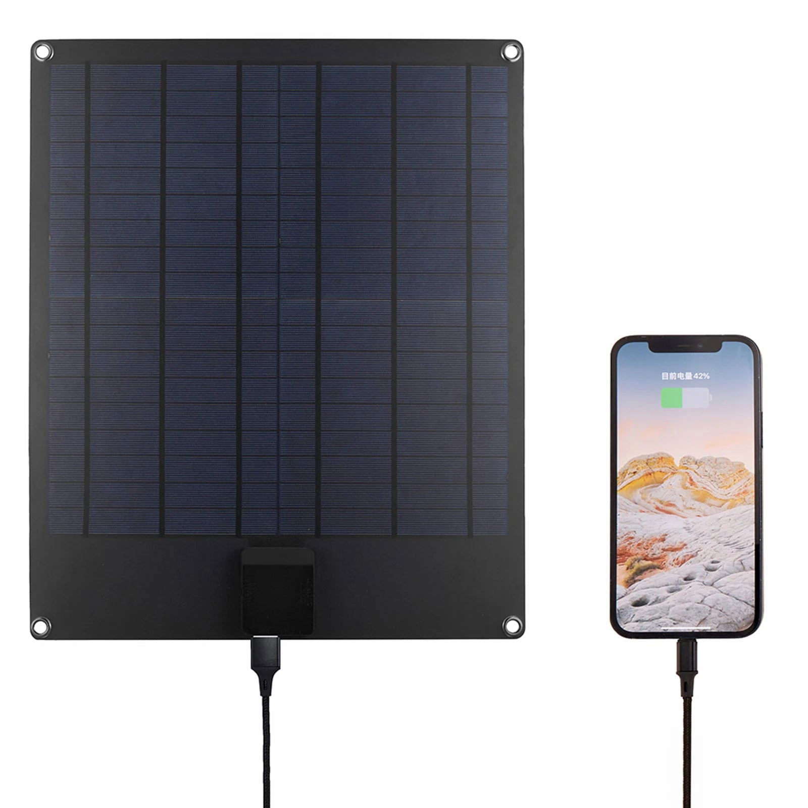 Kit 20W Solar Panel 5V 2A USB Accessories Fast Charging Flexible For RV Camping Mountaineering Higher Efficiency himalipasal