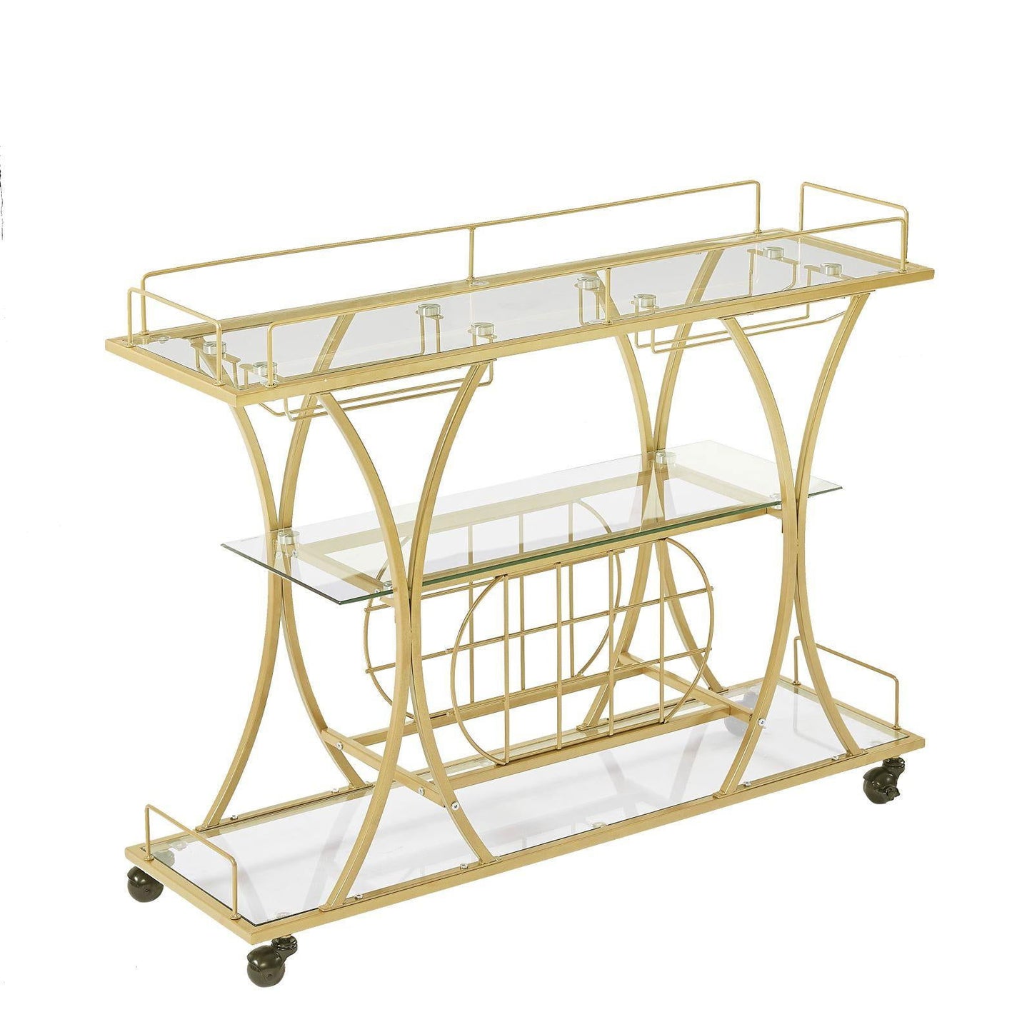 Kitchen & Dining Room Cart 3-Drawer Removable Storage Rack Trolley Cart with Rolling Wheels himalipasal