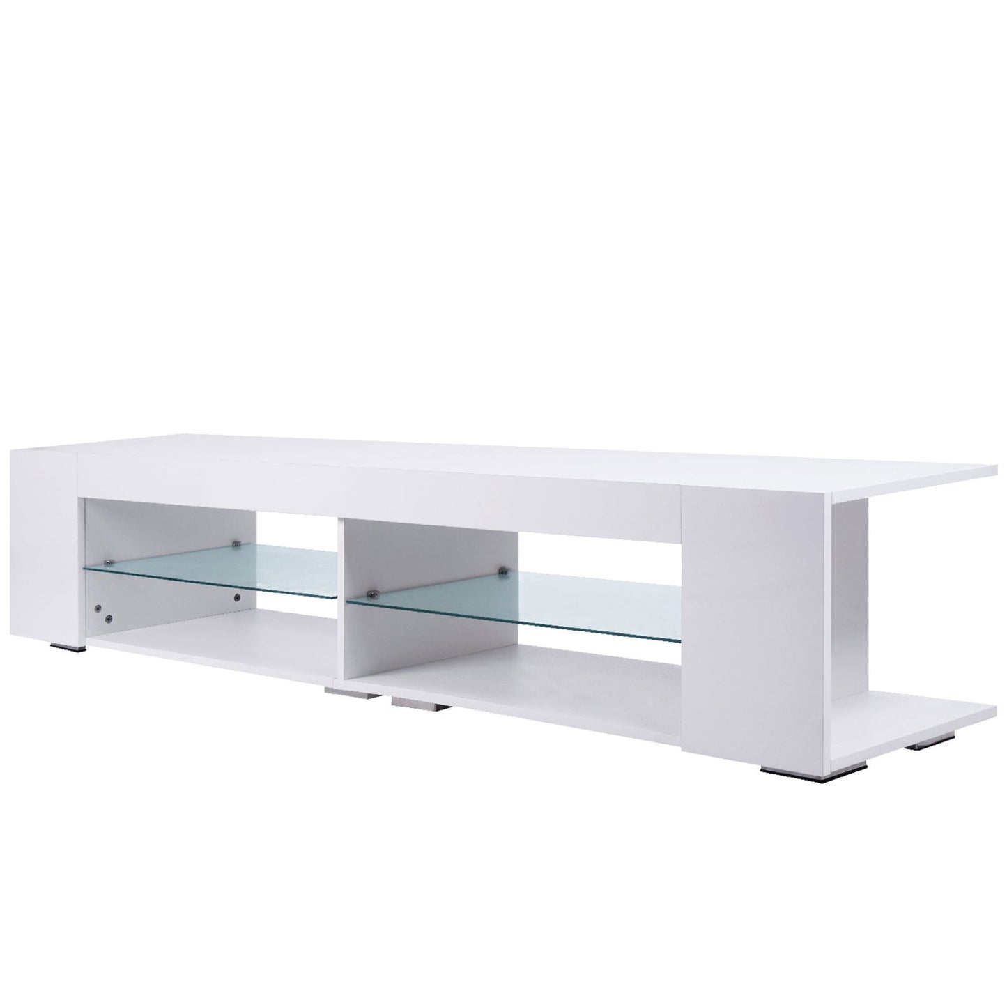 LED TV Stand Modern Entertainment Center with Storage High Gloss Gaming Living Room Bedroom TV cabinet himalipasal