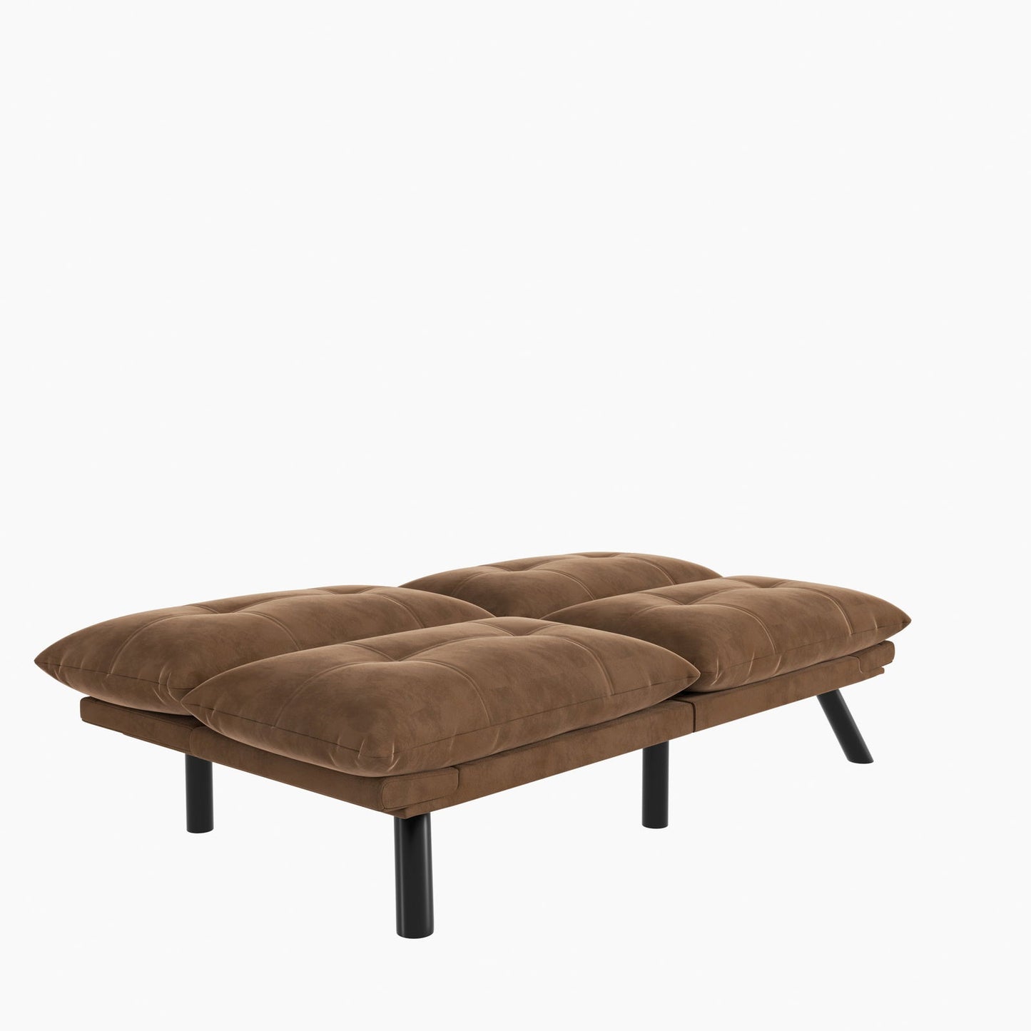 Leatehr Feeling Brown Convertible Folding Modern sofa Bed himalipasal