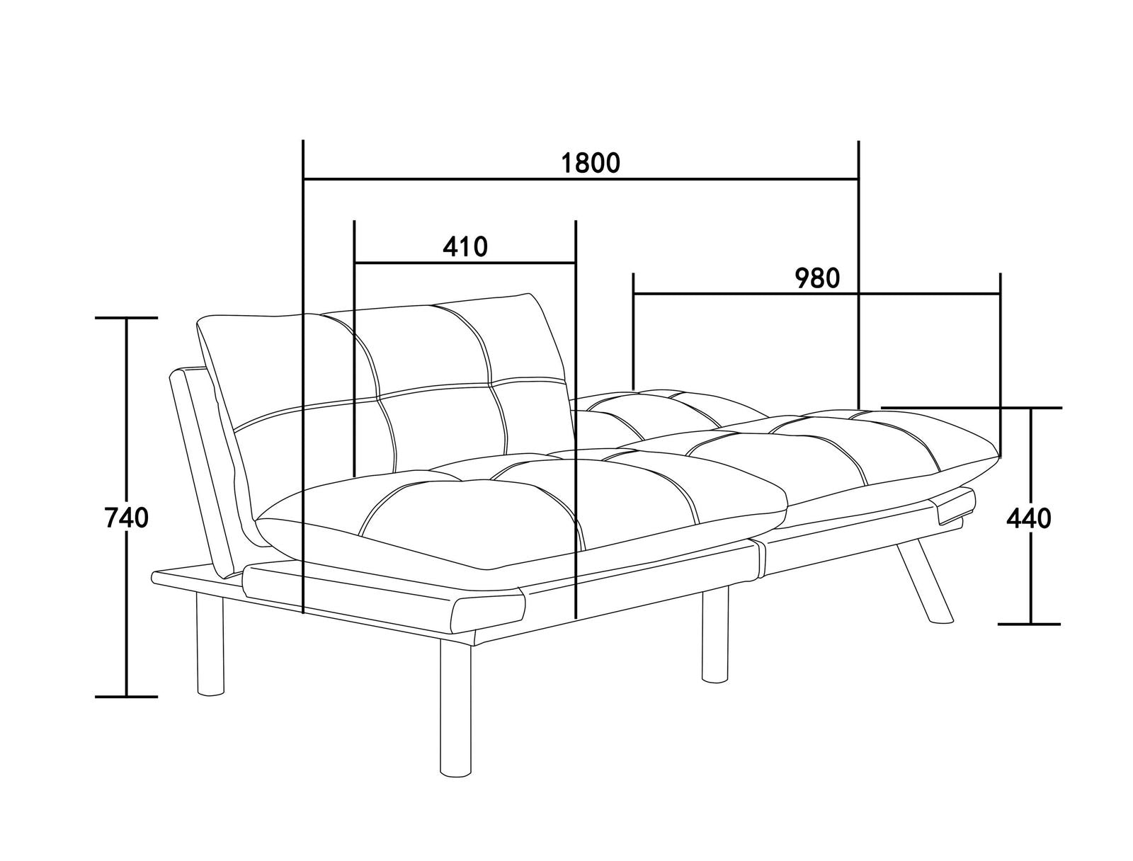 Leatehr Feeling Brown Convertible Folding Modern sofa Bed himalipasal