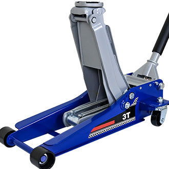 Low-Position Steel Vehicle Floor-mounted Hydraulic Jack with Dual-piston Quick-lift Pump, 3-Ton(6600 lb.) Capacity. himalipasal