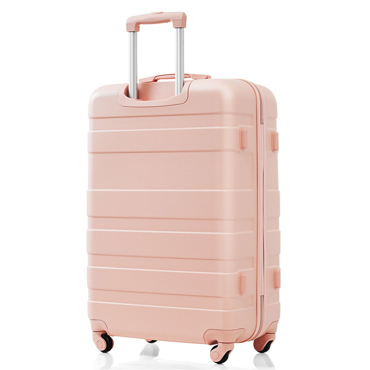 Luggage Sets New Model ABS Hardshell 3pcs Clearance Luggage Hardside Lightweight Durable Suitcase sets Spinner Wheels Suitcase with TSA Lock 20''24''28''( pink) himalipasal