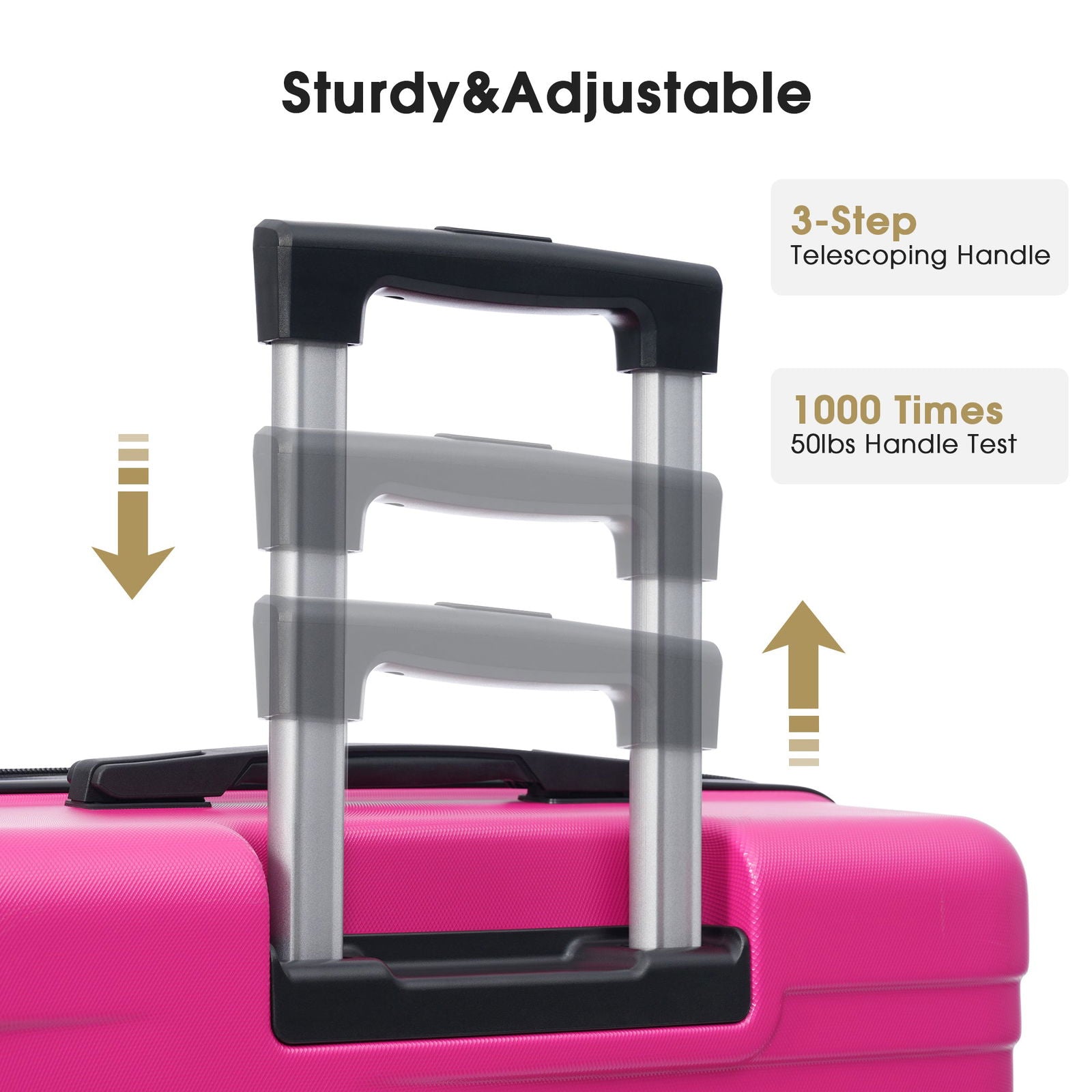 Luggage with TSA Lock Spinner Wheels Hardside Expandable Luggage Travel Suitcase Check In Luggage ABS 24" himalipasal