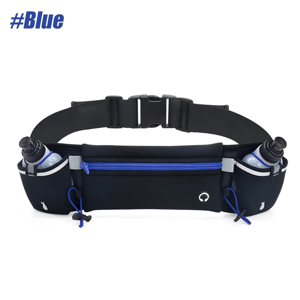 Man/Woman Marathon Trail Running Waist Pack For Phone Water Bottle Sports Fanny Pack Fitness Dual Pocket Running Belt Waist Bag himalipasal