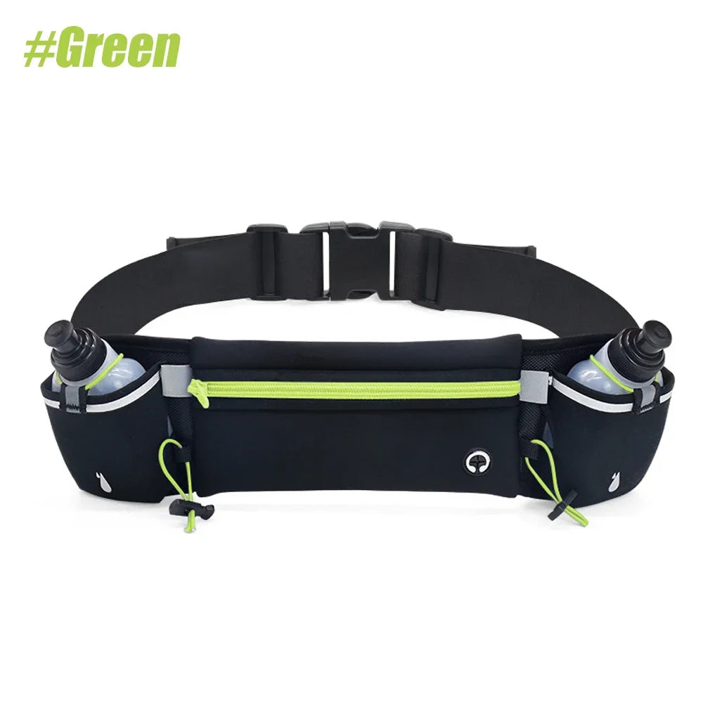 Man/Woman Marathon Trail Running Waist Pack For Phone Water Bottle Sports Fanny Pack Fitness Dual Pocket Running Belt Waist Bag himalipasal