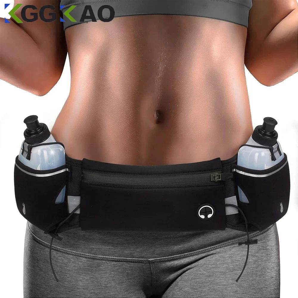 Man/Woman Marathon Trail Running Waist Pack For Phone Water Bottle Sports Fanny Pack Fitness Dual Pocket Running Belt Waist Bag himalipasal