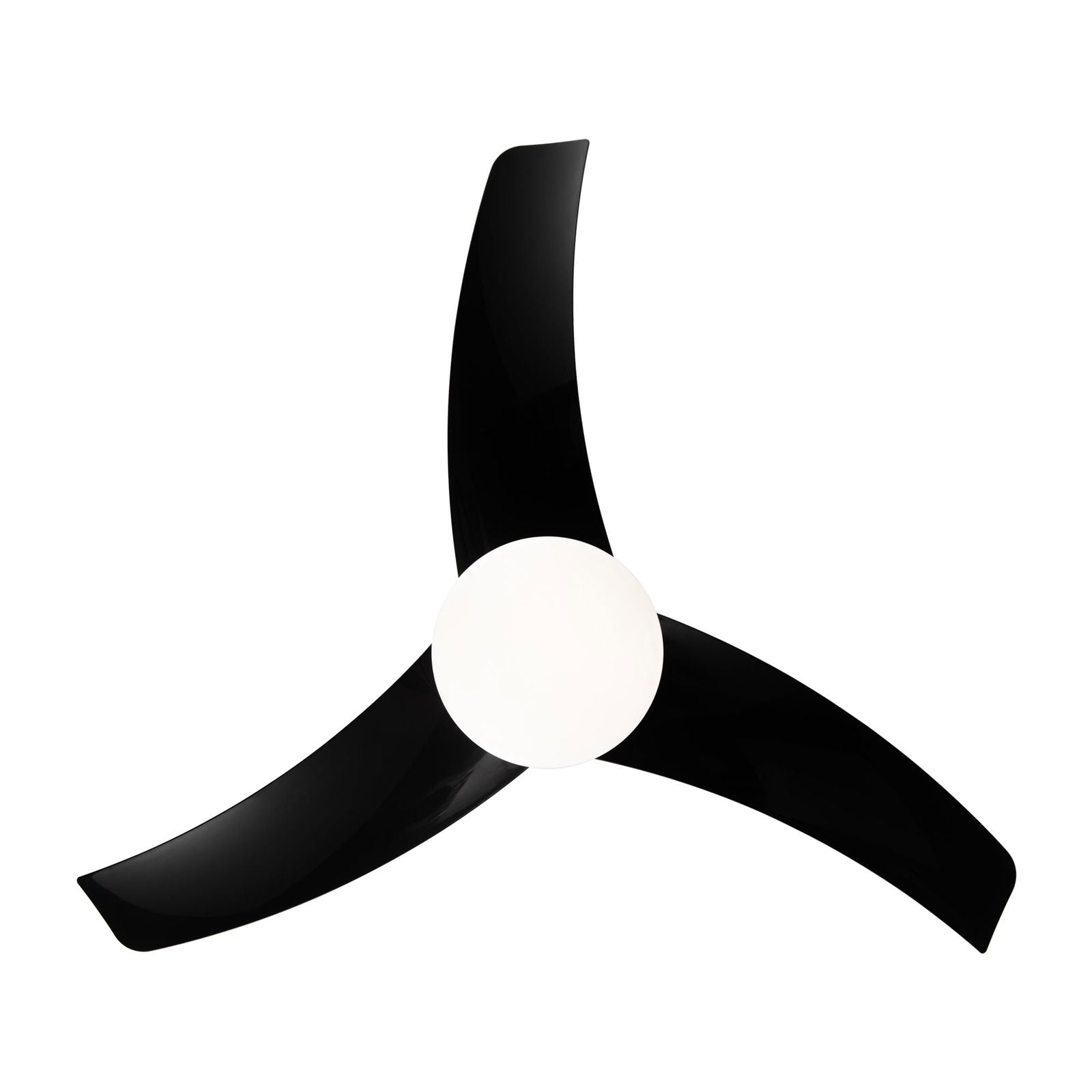 Matte Black Ceiling Fan with Integrated LED Light himalipasal