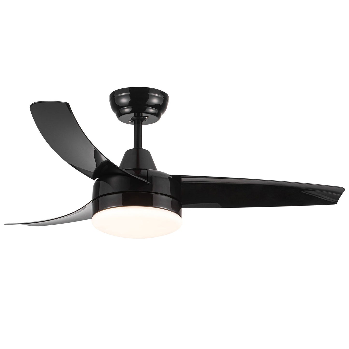 Matte Black Ceiling Fan with Integrated LED Light himalipasal