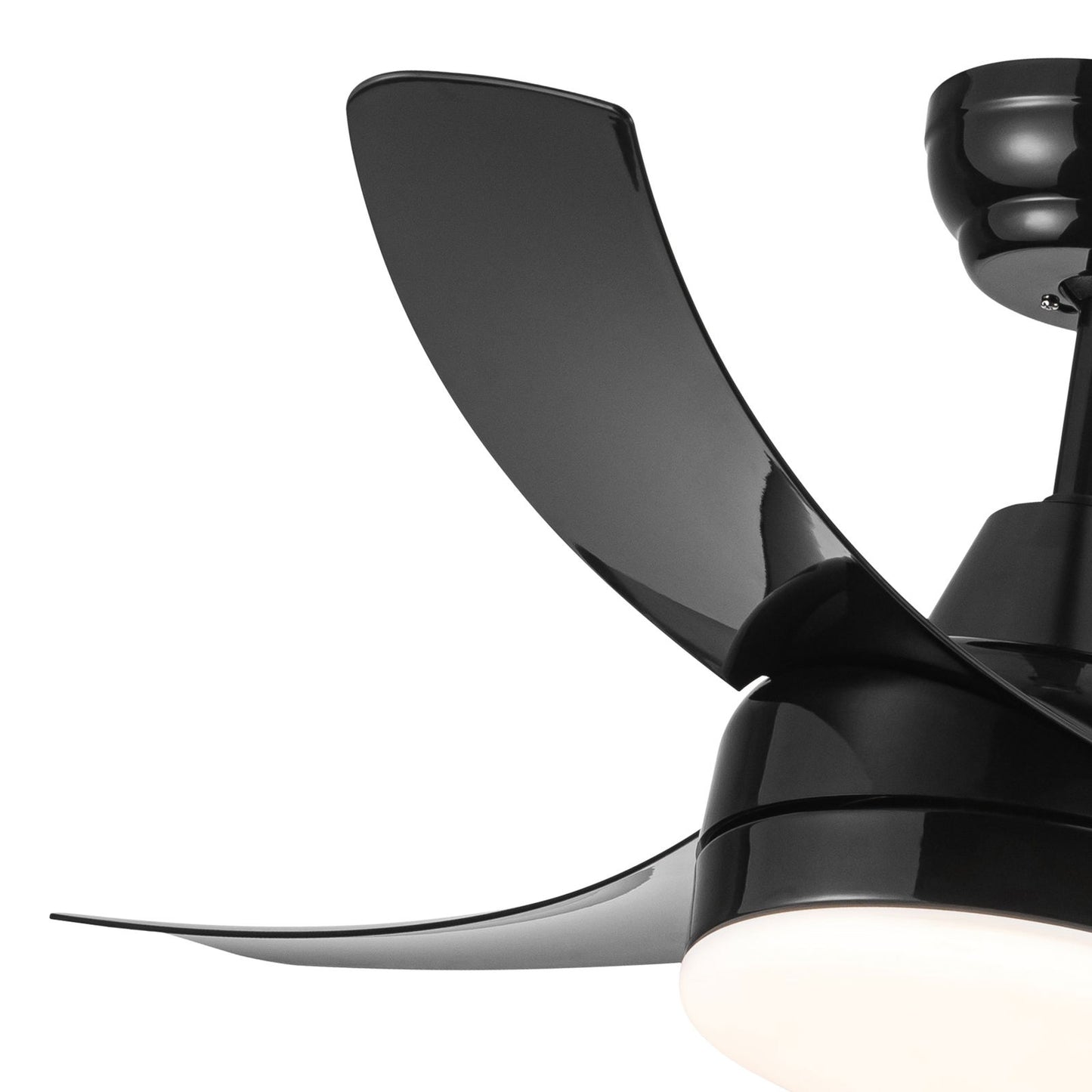 Matte Black Ceiling Fan with Integrated LED Light himalipasal