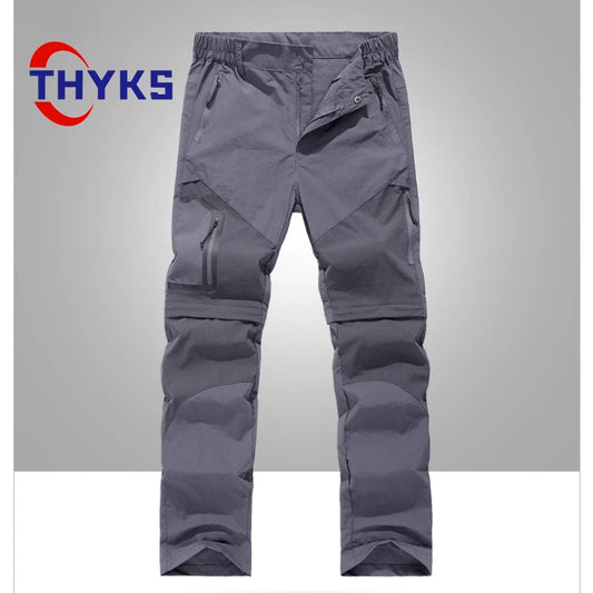 Men Elastic Quick Drying detachable Pants Waterproof Breathable Casual Pant Comfortable Splicing Light Mountaineering Trousers himalipasal