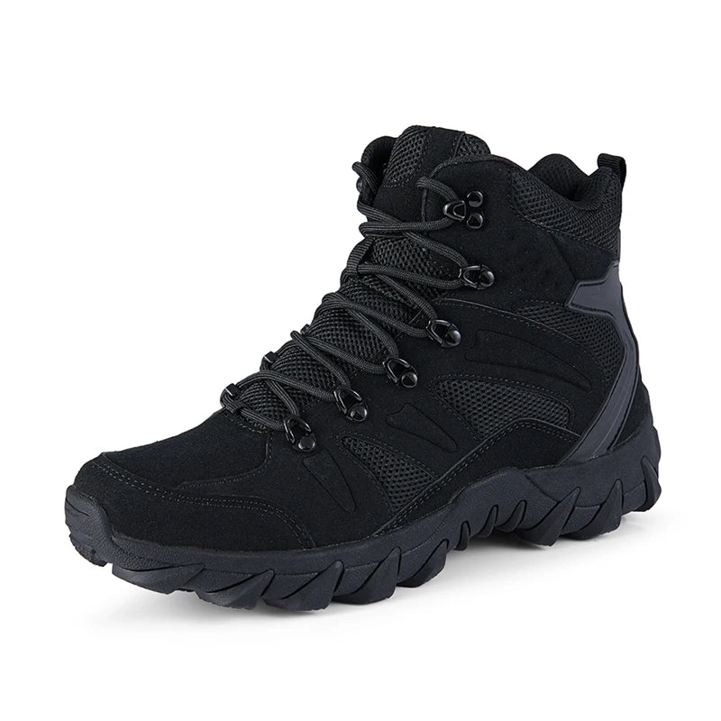 Men's Hiking Shoes Suede Leather Outdoor Shoes Wear-resistant Men Trekking Walking Hunting Tactical Sneakers himalipasal