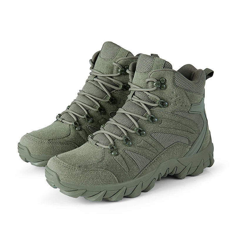 Men's Hiking Shoes Suede Leather Outdoor Shoes Wear-resistant Men Trekking Walking Hunting Tactical Sneakers himalipasal