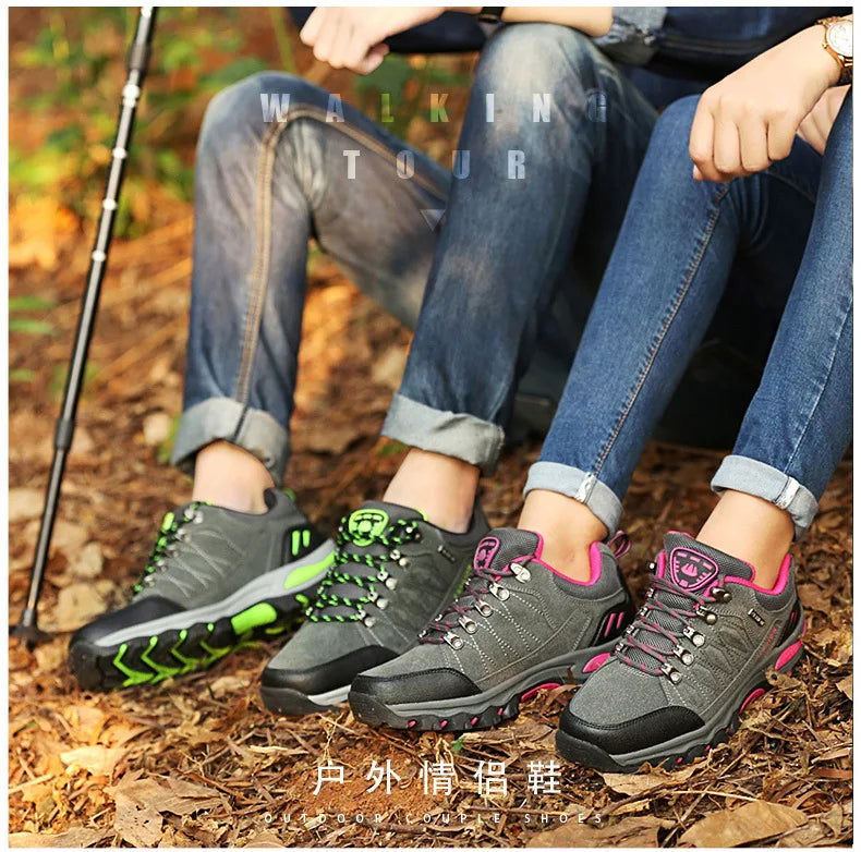 Men's Mountaineering Sports Shoes Men Non Slip Casual Shoes Outdoor Wear-resistant Shock-absorbing Comfort Lace Up Male Sneakers himalipasal