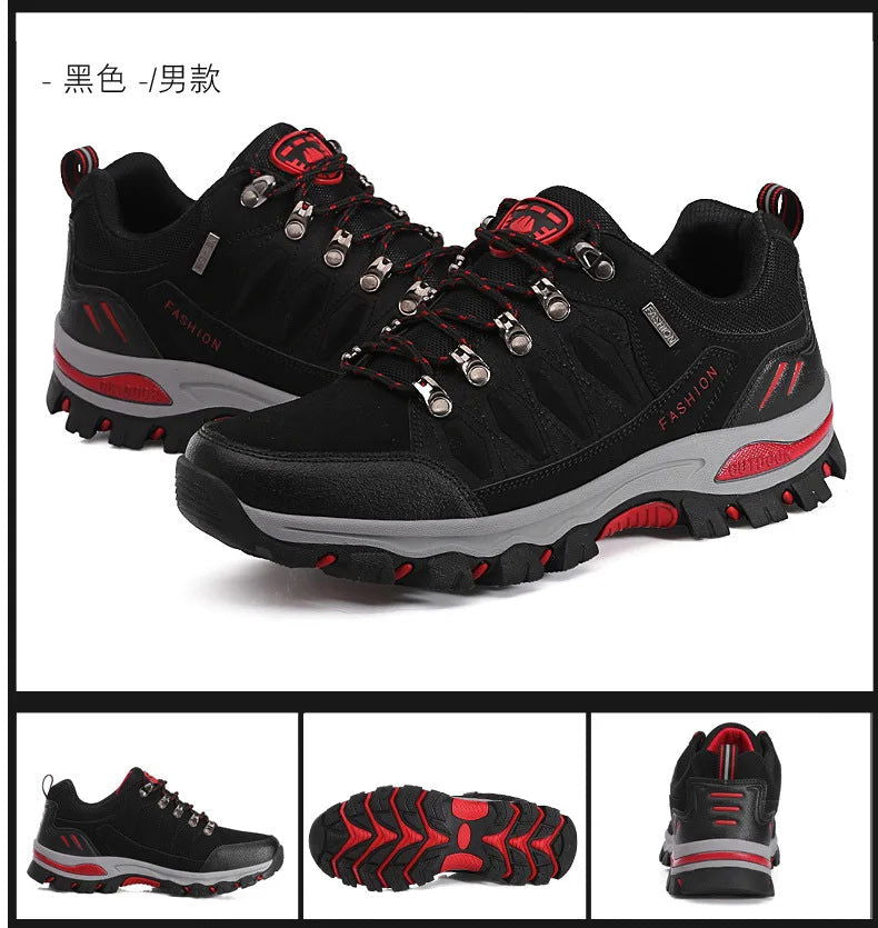 Men's Mountaineering Sports Shoes Men Non Slip Casual Shoes Outdoor Wear-resistant Shock-absorbing Comfort Lace Up Male Sneakers himalipasal