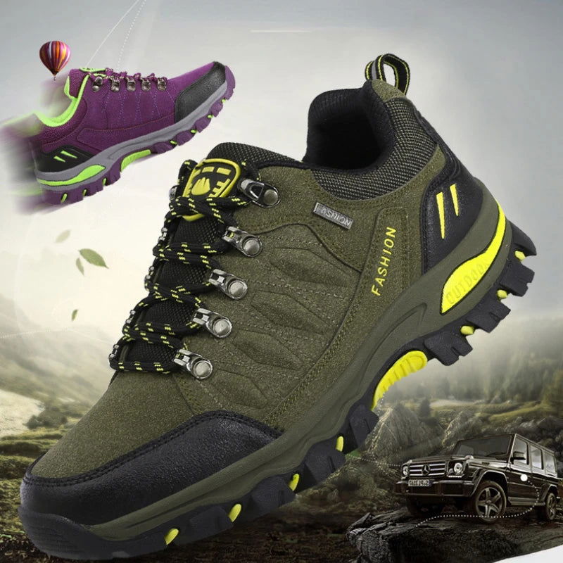 Men's Mountaineering Sports Shoes Men Non Slip Casual Shoes Outdoor Wear-resistant Shock-absorbing Comfort Lace Up Male Sneakers himalipasal