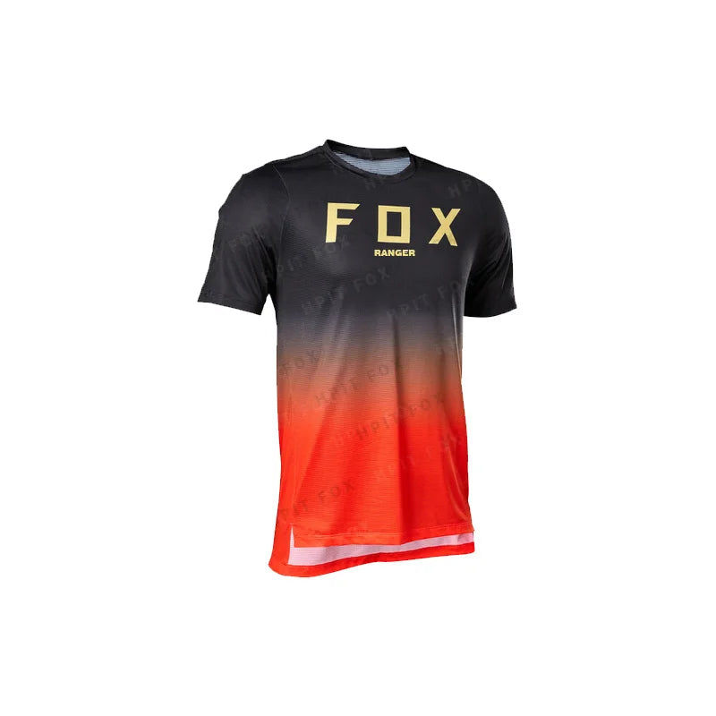 Baddery Fiets T-shirt voor heren: Forest Ride - MTB Mountainbike Shirt, denim, blauw, M Baddery Fiets T-shirt voor heren: Forest Ride - MTB Mountainbike Shirt, denim, blauw, M