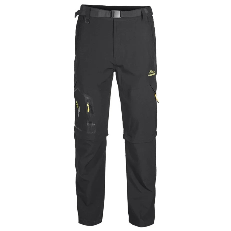 Mens Mountaineering Quick-drying Pants Long Plus Size Trousers Stretch Multi-pocket Detachable Outdoor Camping Pants Fall -40 himalipasal