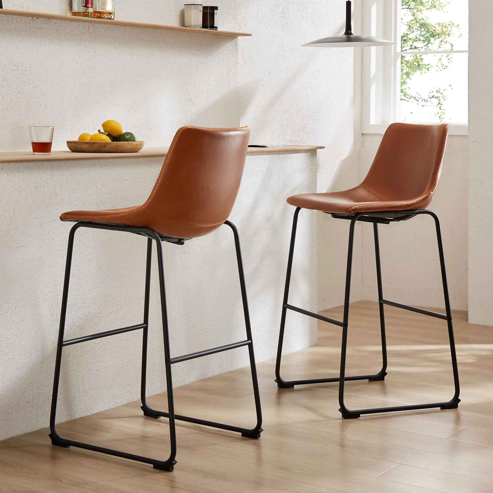 Metal Bar Stools Counter Height- Dining Chair Set of 2 himalipasal