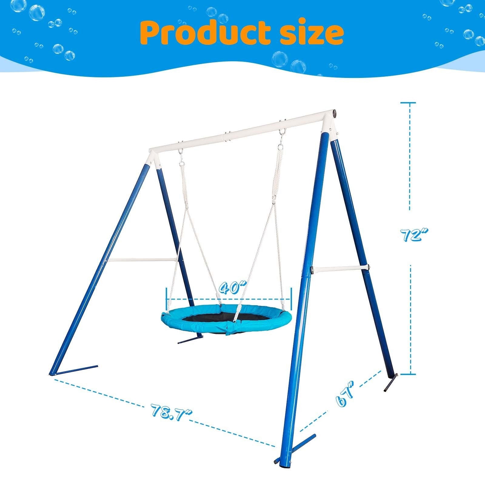 Metal Swing Stand With Saucer Outdoor Playground Metal Swing Set For Kids Outdoor Play Equipment himalipasal