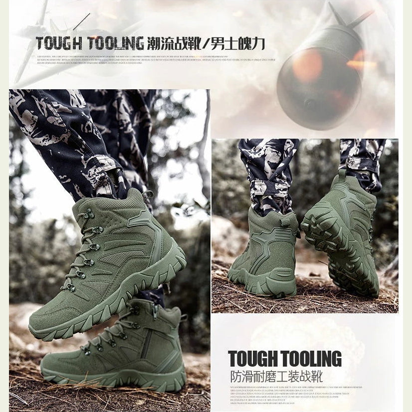 Military Man Tactical Boots Army Boots Men's Casual Shoes Hiking Boots Male Sneakers Sports and Leisure Loafers Platform Sports himalipasal