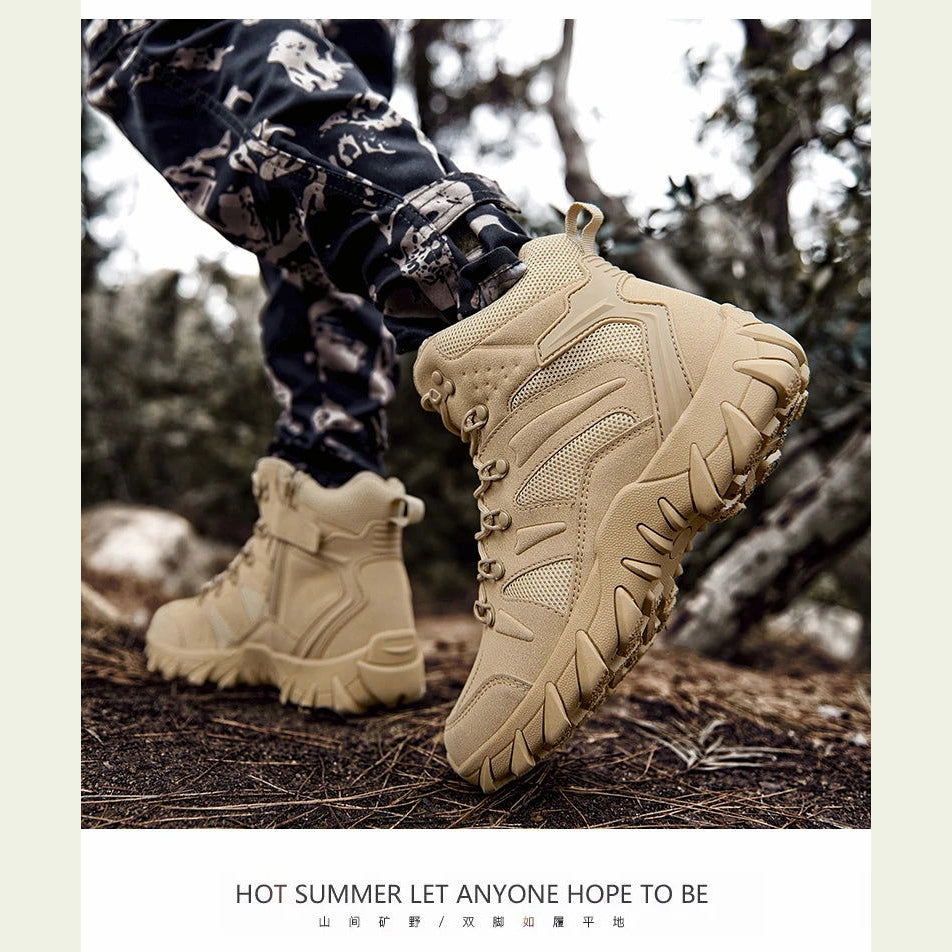 Military Man Tactical Boots Army Boots Men's Casual Shoes Hiking Boots Male Sneakers Sports and Leisure Loafers Platform Sports himalipasal