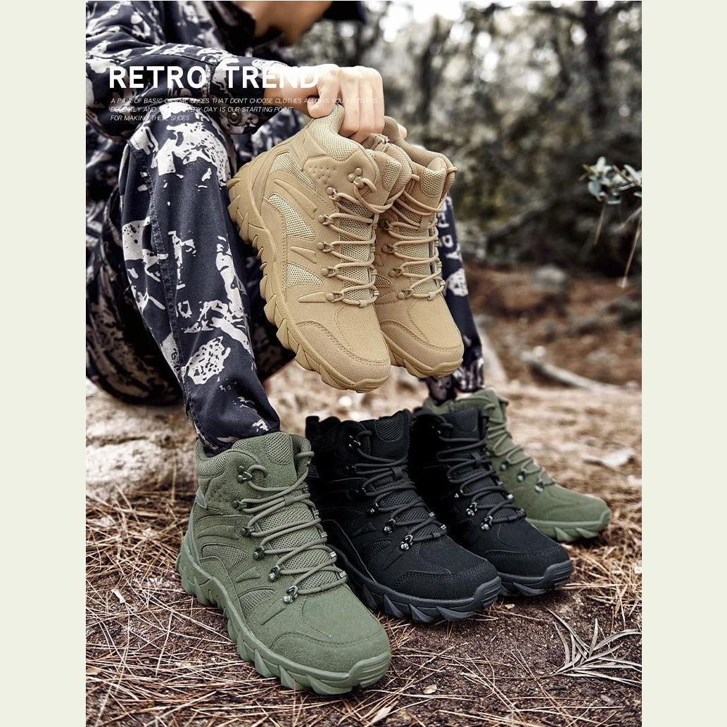 Military Man Tactical Boots Army Boots Men's Casual Shoes Hiking Boots Male Sneakers Sports and Leisure Loafers Platform Sports himalipasal