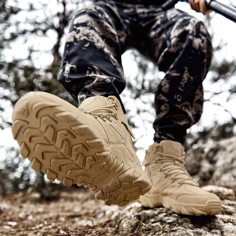 Military Man Tactical Boots Army Boots Men's Casual Shoes Hiking Boots Male Sneakers Sports and Leisure Loafers Platform Sports himalipasal