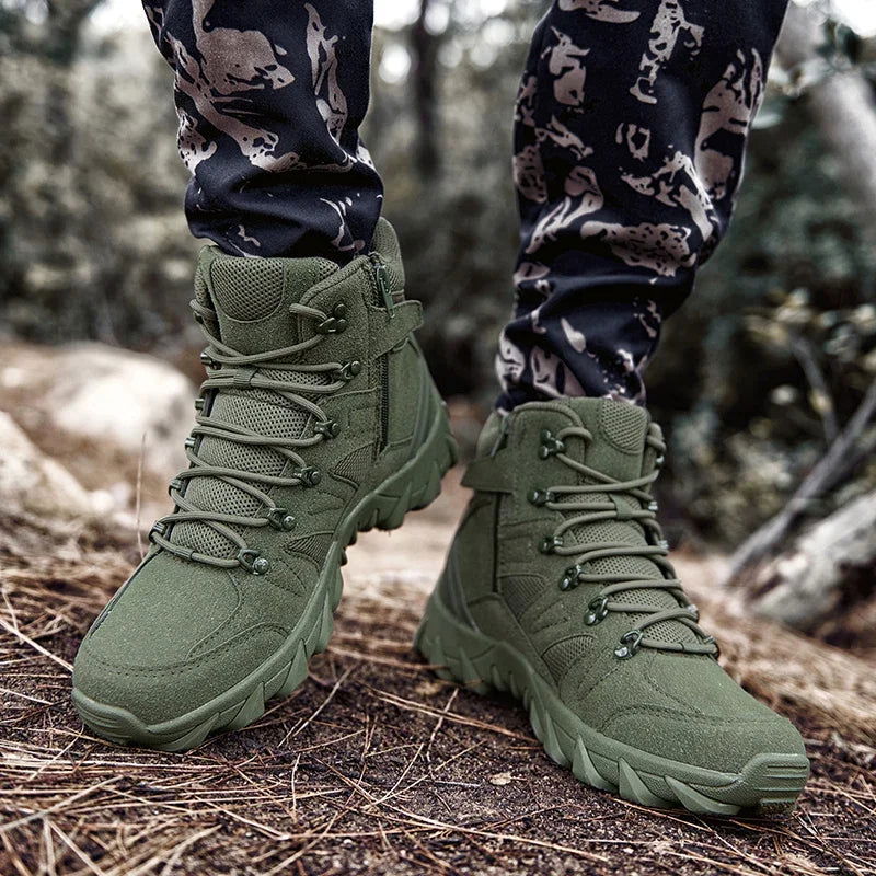 Military Man Tactical Boots Army Boots Men's Casual Shoes Hiking Boots Male Sneakers Sports and Leisure Loafers Platform Sports himalipasal