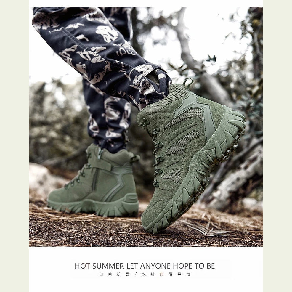 Military Man Tactical Boots Army Boots Men's Casual Shoes Hiking Boots Male Sneakers Sports and Leisure Loafers Platform Sports himalipasal