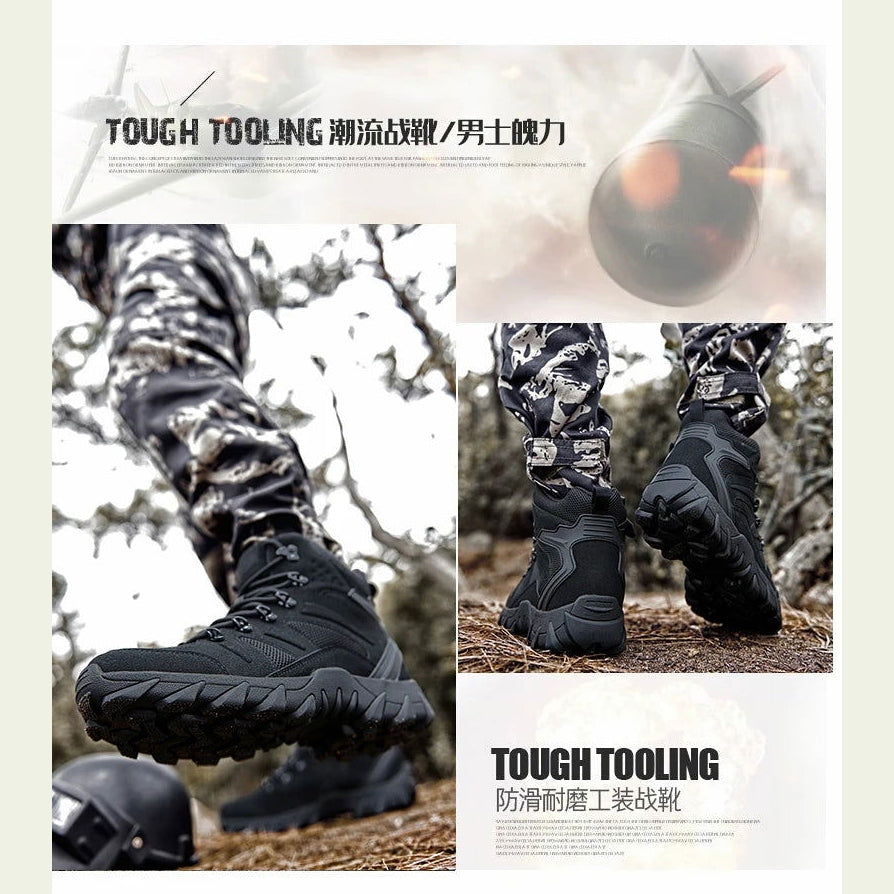 Military Man Tactical Boots Army Boots Men's Casual Shoes Hiking Boots Male Sneakers Sports and Leisure Loafers Platform Sports himalipasal