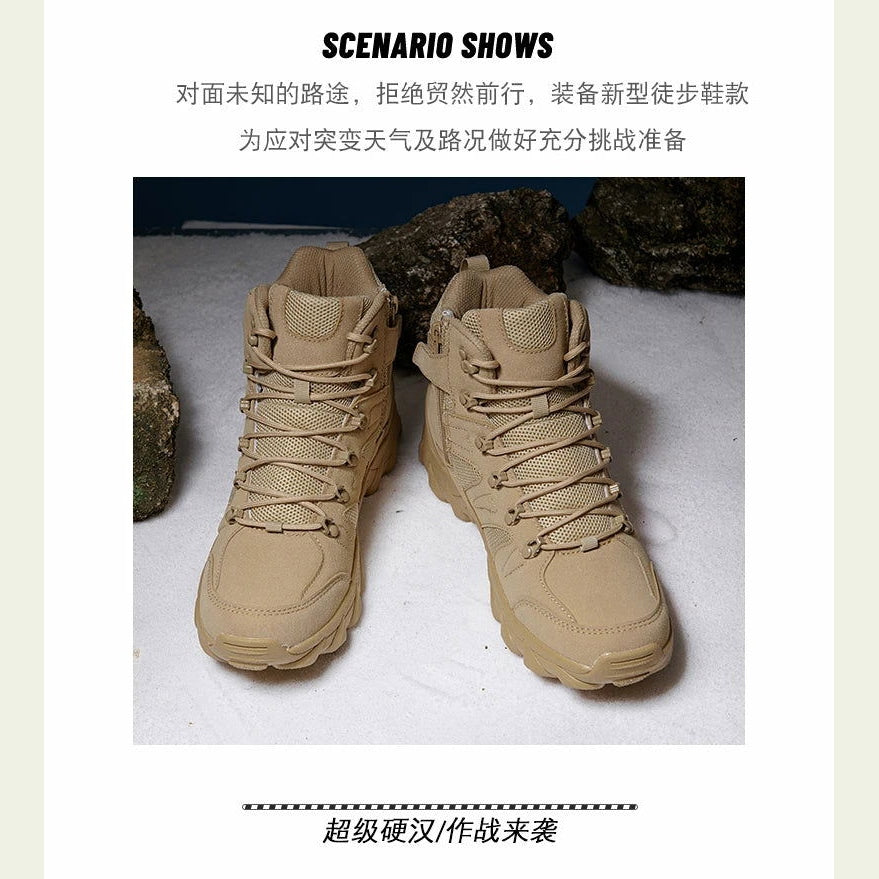 Military Man Tactical Boots Army Boots Men's Casual Shoes Hiking Boots Male Sneakers Sports and Leisure Loafers Platform Sports himalipasal