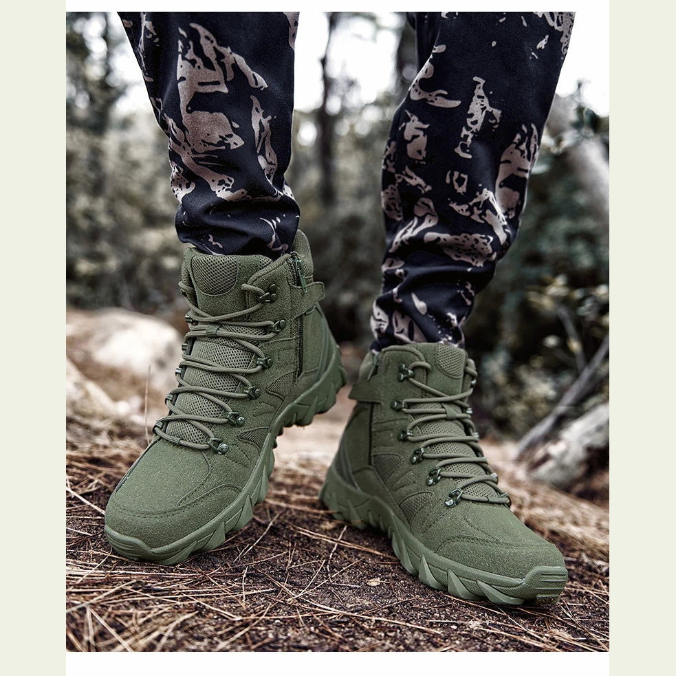 Military Man Tactical Boots Army Boots Men's Casual Shoes Hiking Boots Male Sneakers Sports and Leisure Loafers Platform Sports himalipasal