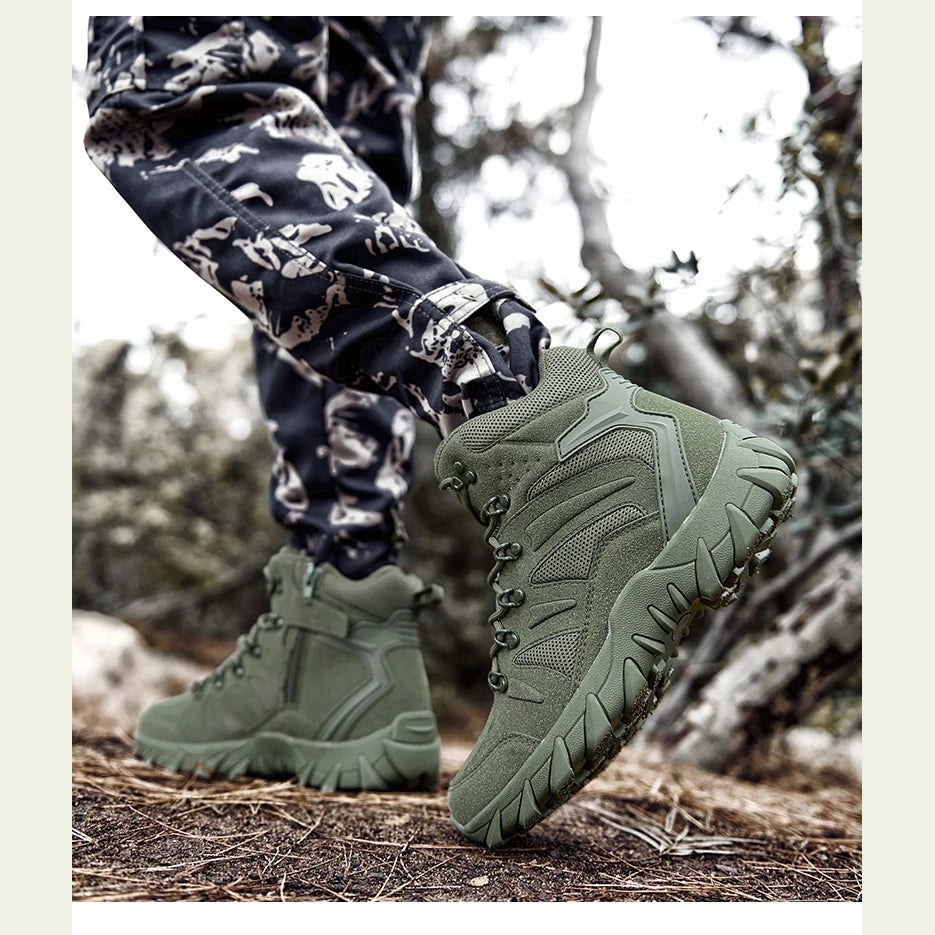 Military Man Tactical Boots Army Boots Men's Casual Shoes Hiking Boots Male Sneakers Sports and Leisure Loafers Platform Sports himalipasal